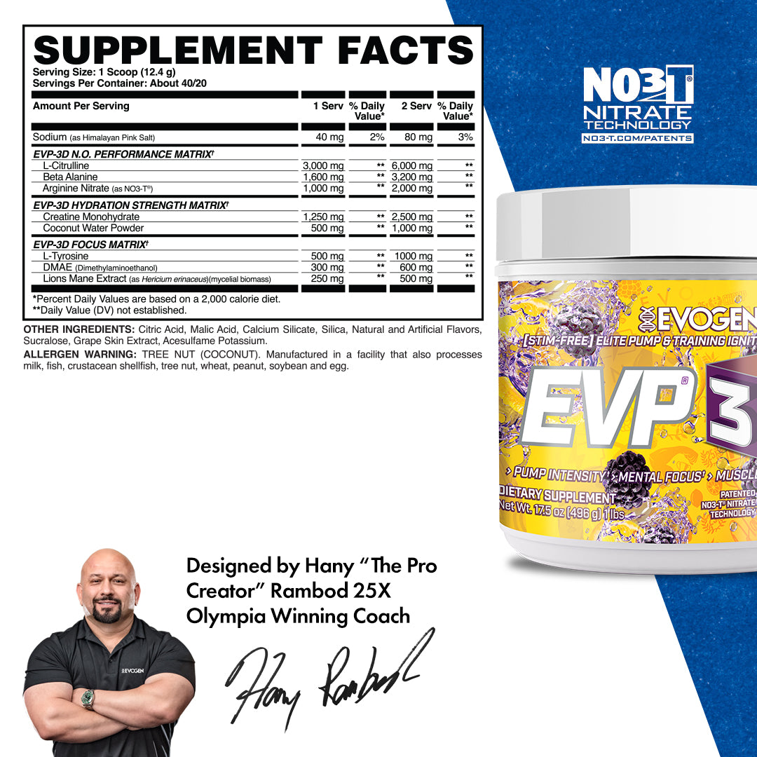 EVP-3D Non-Stim Pre-Workout - Imagen 32