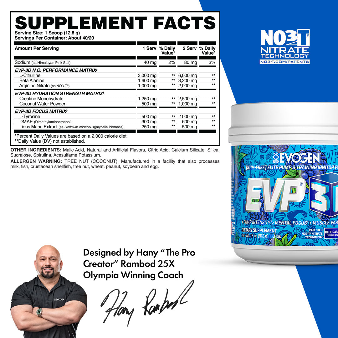 EVP-3D Non-Stim Pre-Workout - Imagen 2