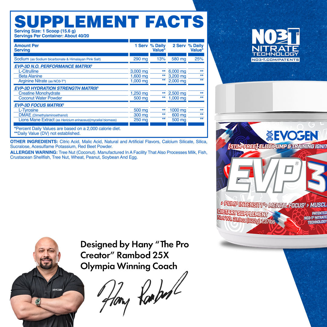 EVP-3D Non-Stim Pre-Workout - Imagen 35