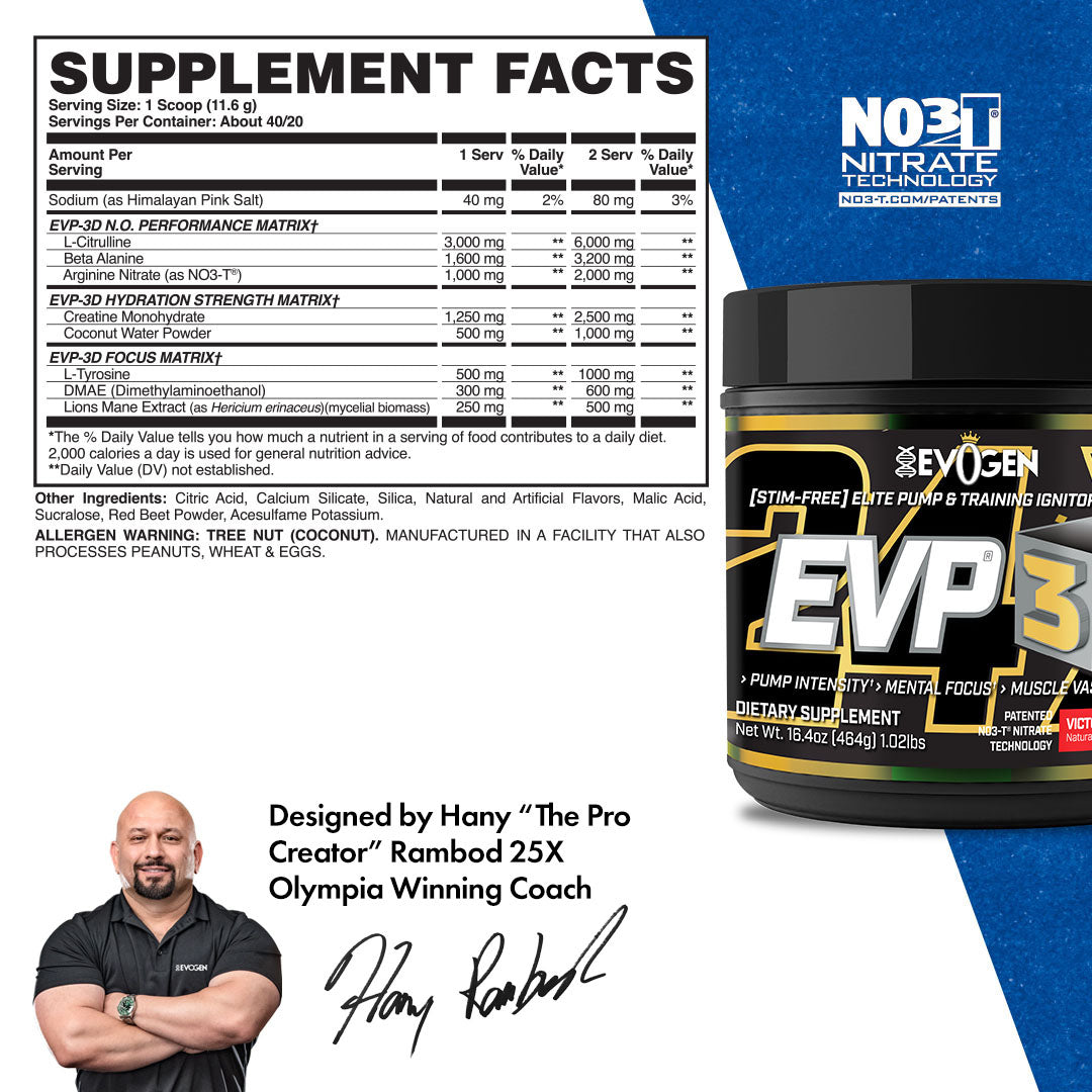 EVP-3D Non-Stim Pre-Workout - Imagen 11