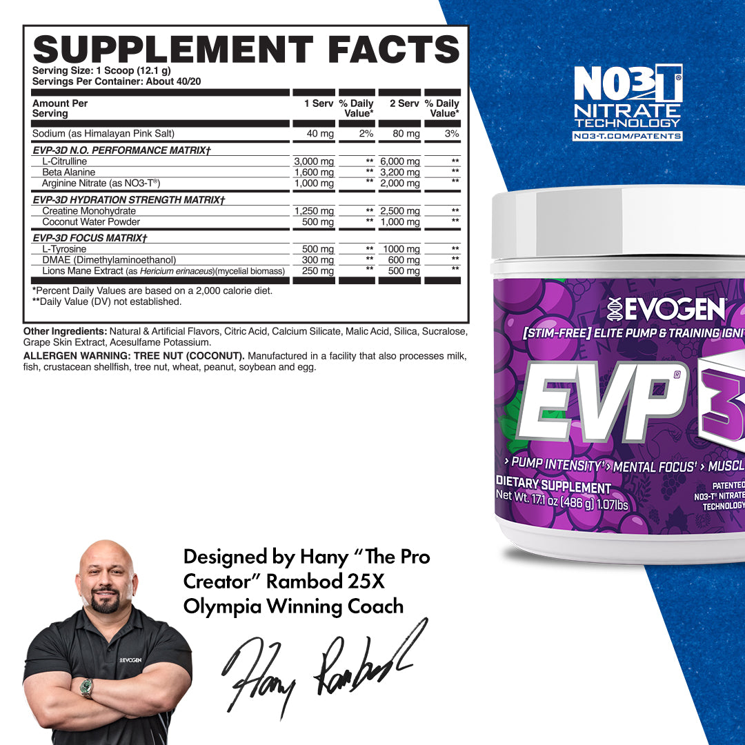 EVP-3D Non-Stim Pre-Workout - Imagen 8
