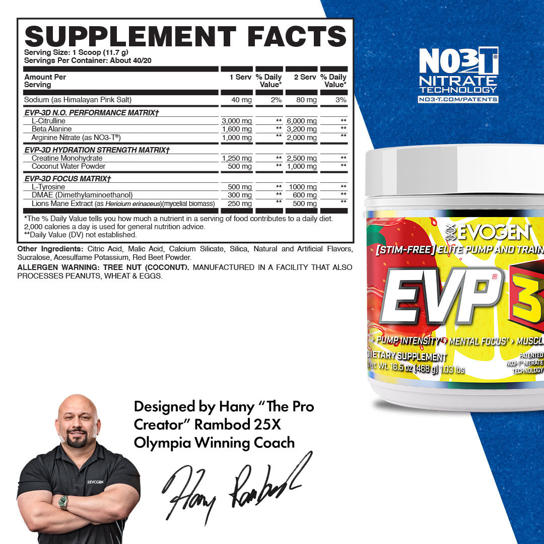 EVP-3D Non-Stim Pre-Workout - Imagen 5