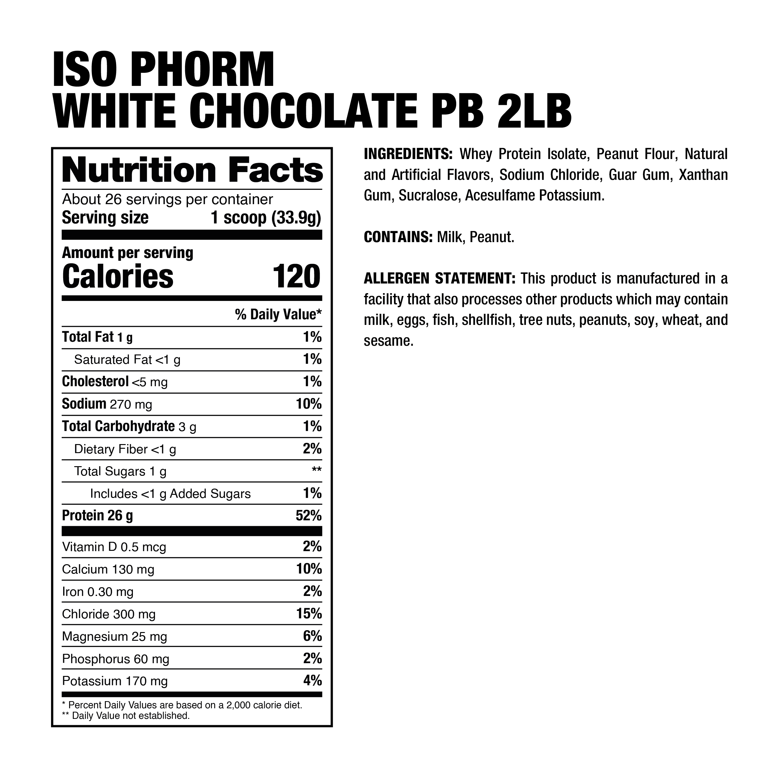 ISOPHORM - PREMIUM WHEY PROTEIN ISOLATE - 2Lb - Imagen 3