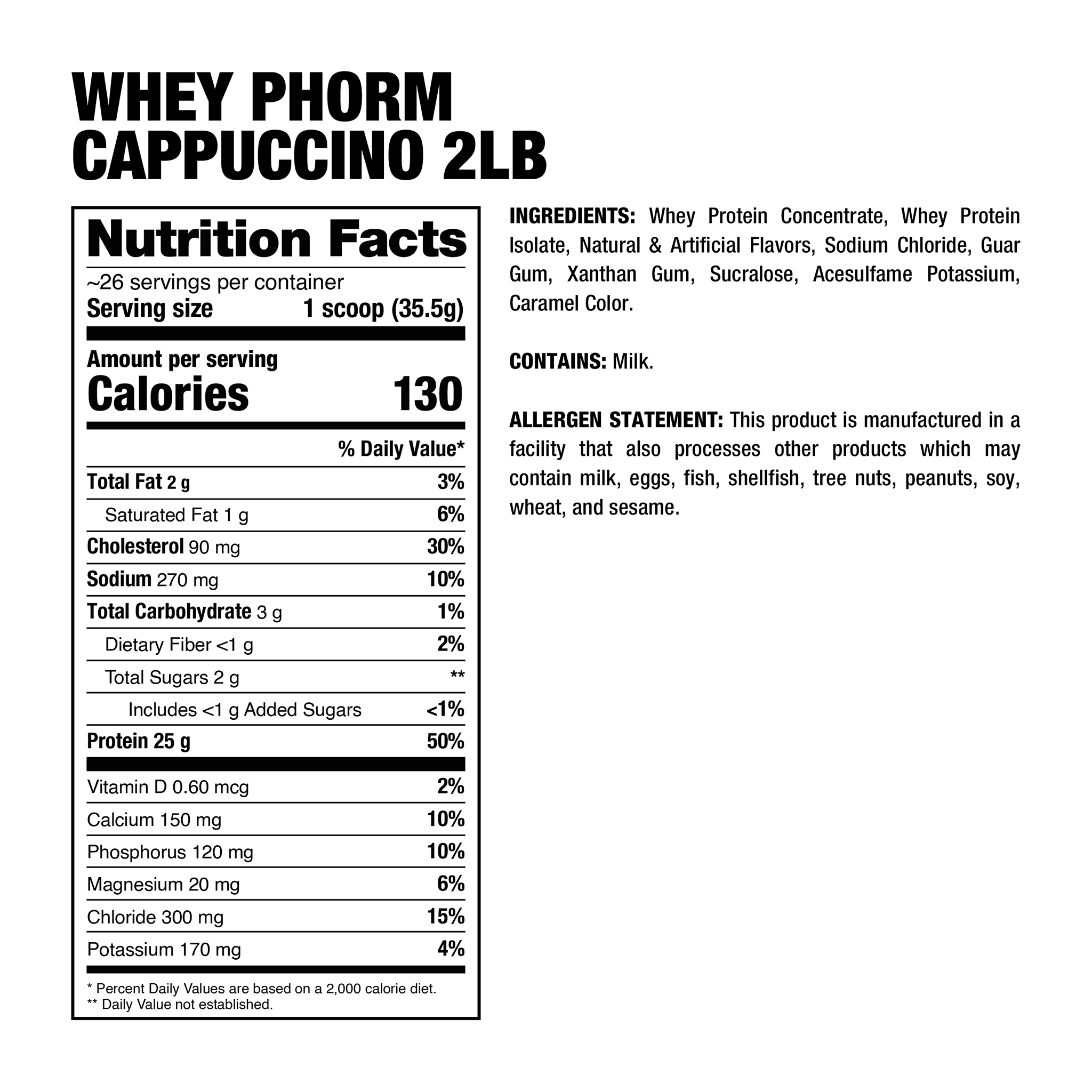 WHEYPHORM - PREMIUM WHEY PROTEIN MATRIX - 2Lb - Imagen 3